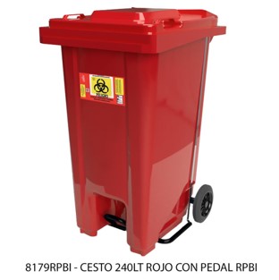 Bote Sablon 240 lts pedal 8179RPBI-