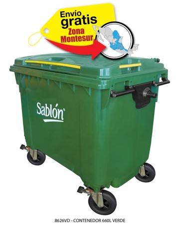 contenedor de basura sablon 660 lts 8626vd