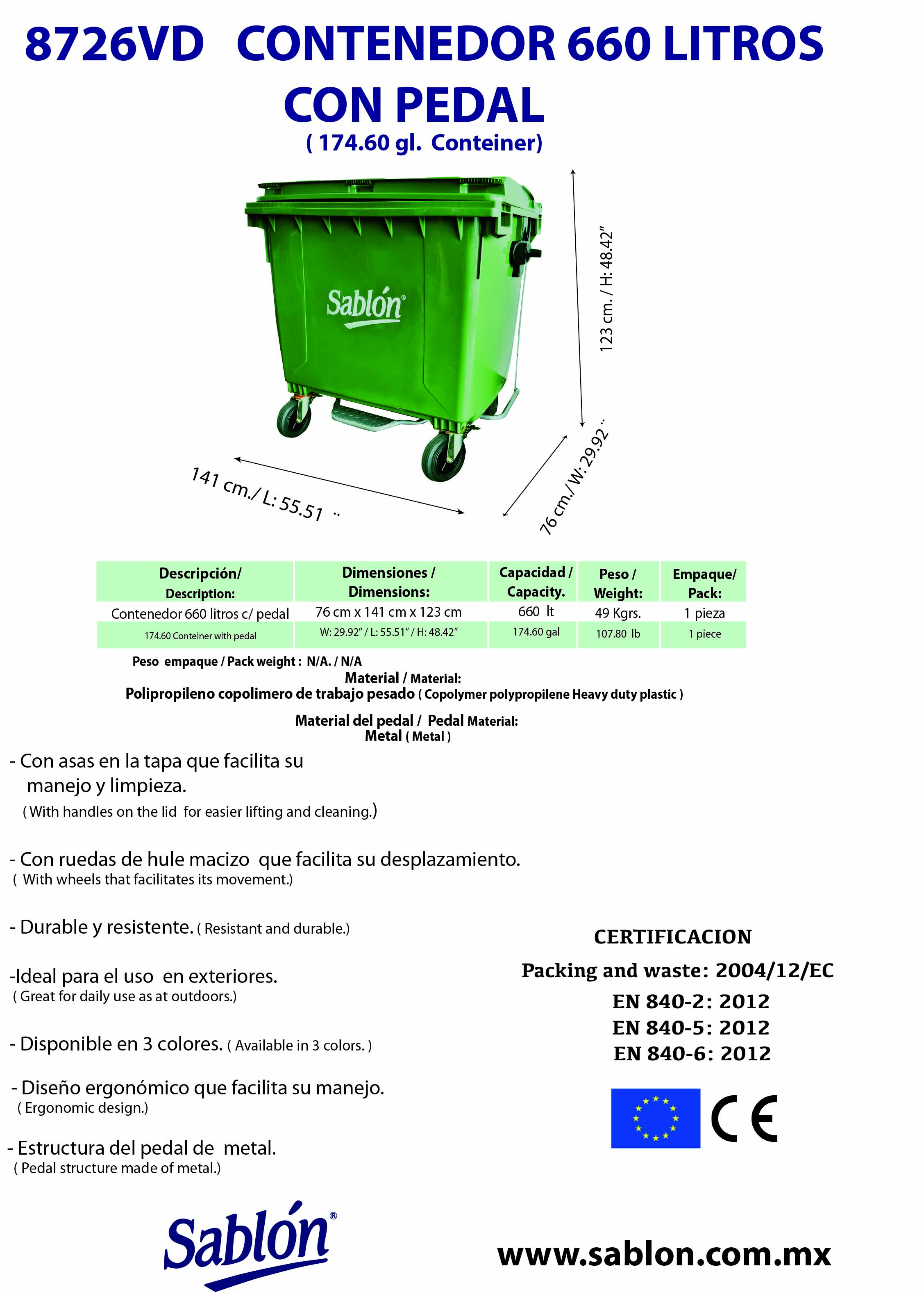Contenedores de basura industriales, Contenedores para Desperdicios,  Contenedores para separar basura
